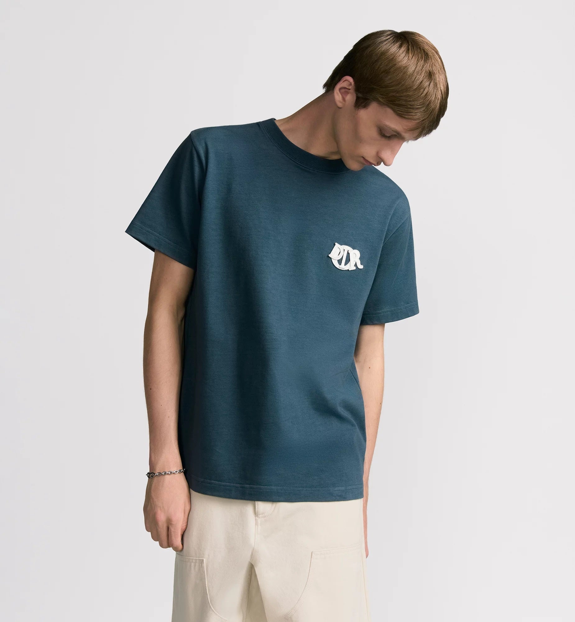 Charm Relaxed Fit Blue T-shirt