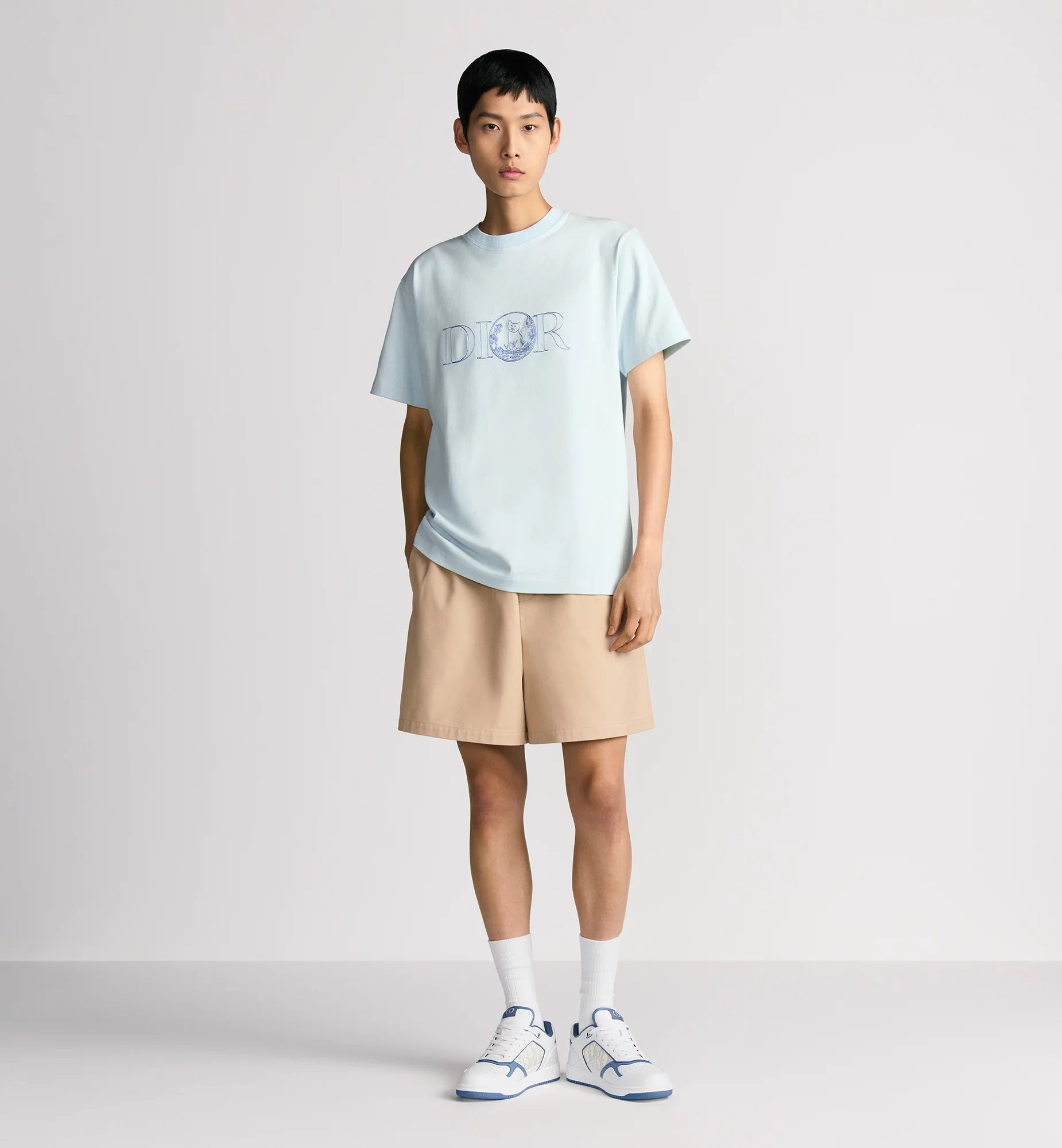 Hylton Nel Embroidered Blue T-shirt