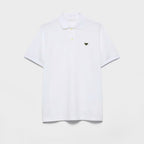White Cotton Pique Poloshirt