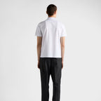 White Cotton Pique Poloshirt