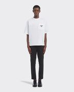 PRADA Oversized White Cotton T-shirt - Exclusive Wear