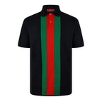 Navy Blue Cotton Poloshirt with Web