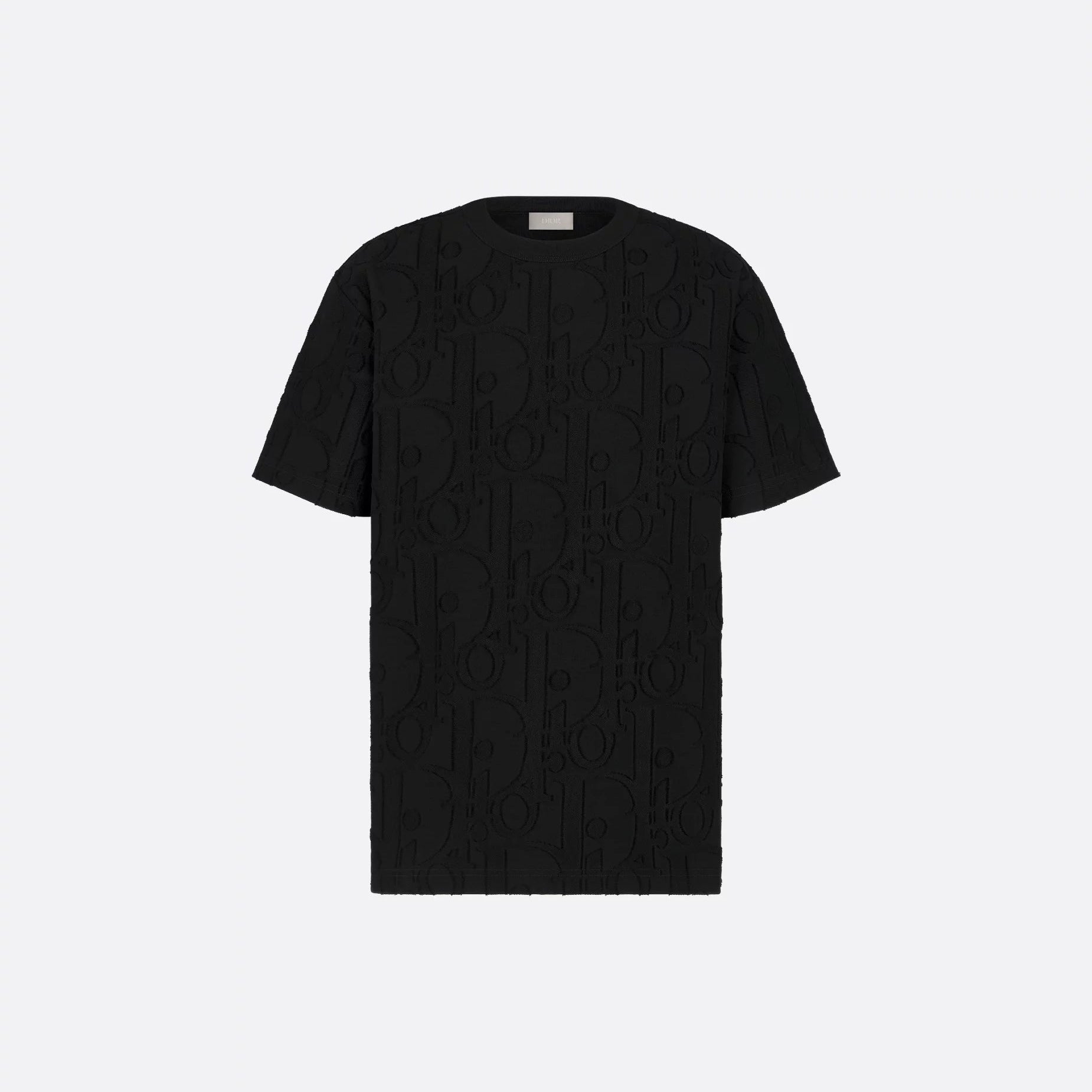 Allover Oblique fil coupé Black T-shirt