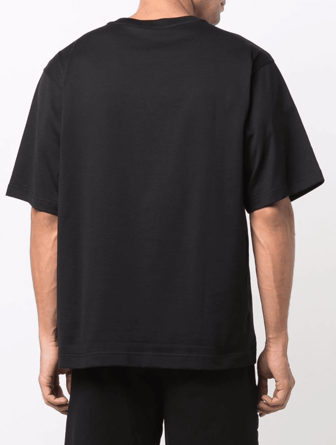 Black T-shirt with Metallic DG Logo in Gold