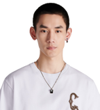 CD INTERLACED RELAXED FIT WHITE T-SHIRT