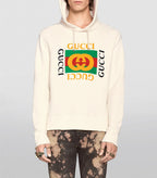 Vintage Logo White Hoodie