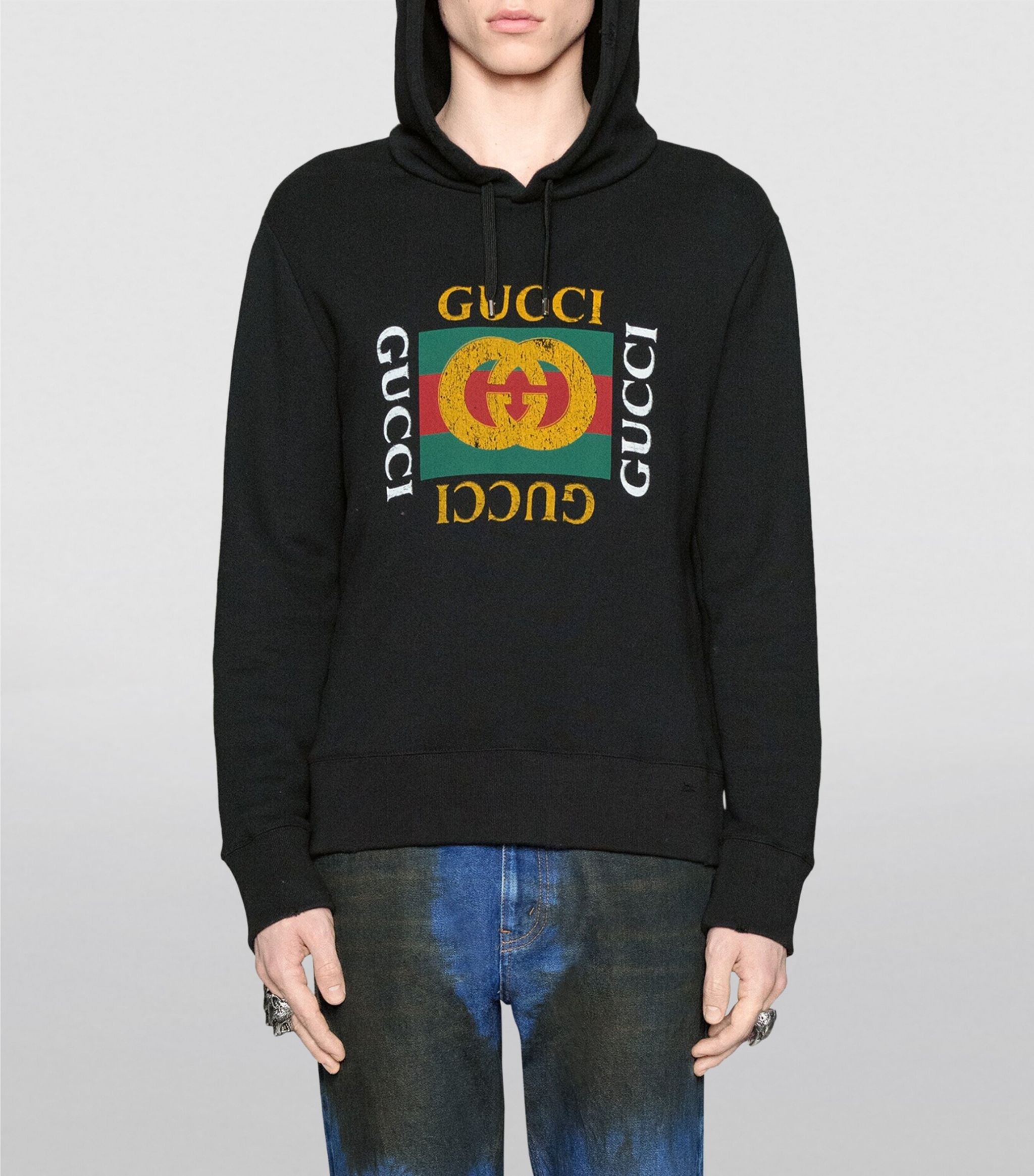 Vintage Logo Black Hoodie