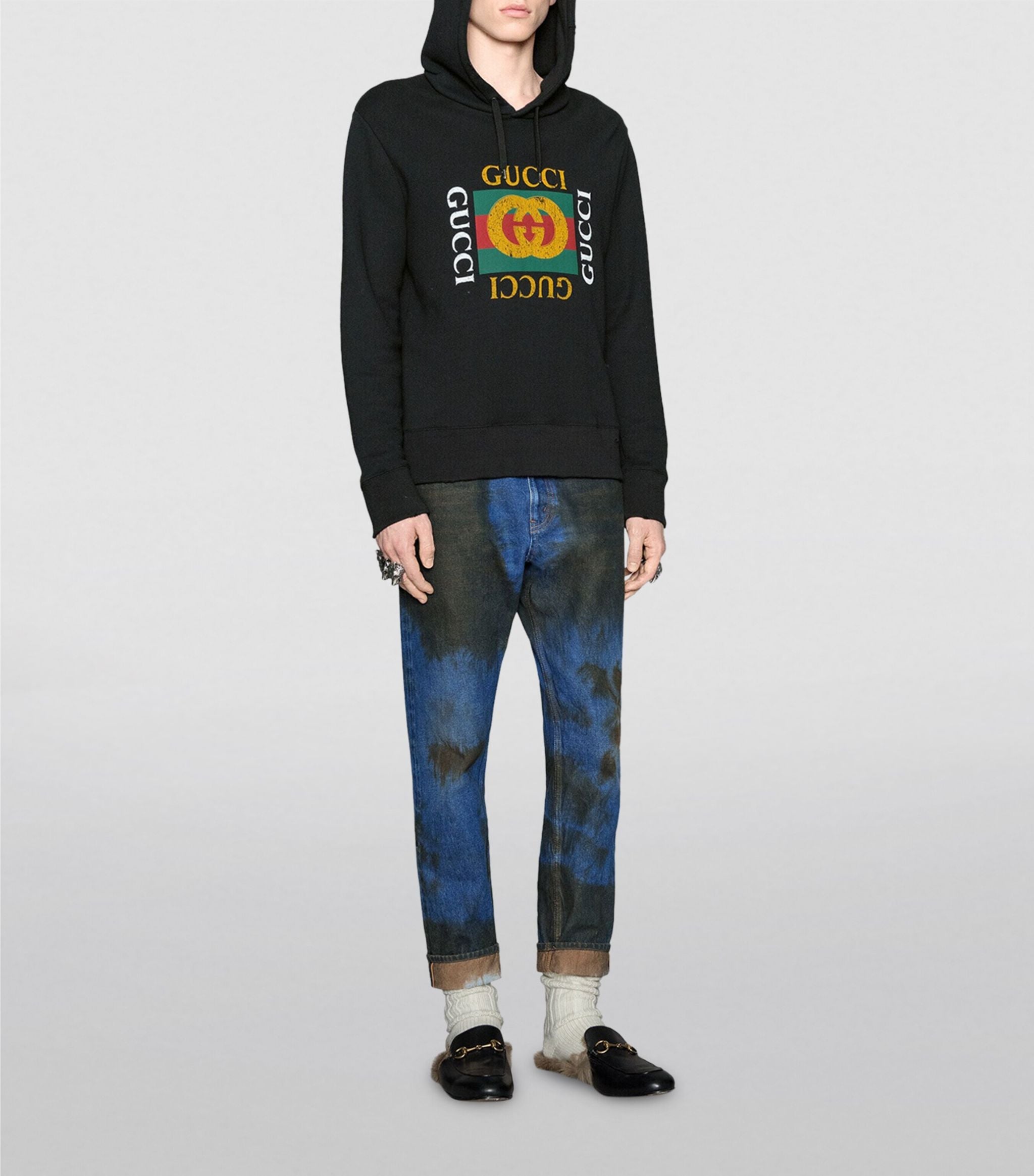 Vintage Logo Black Hoodie