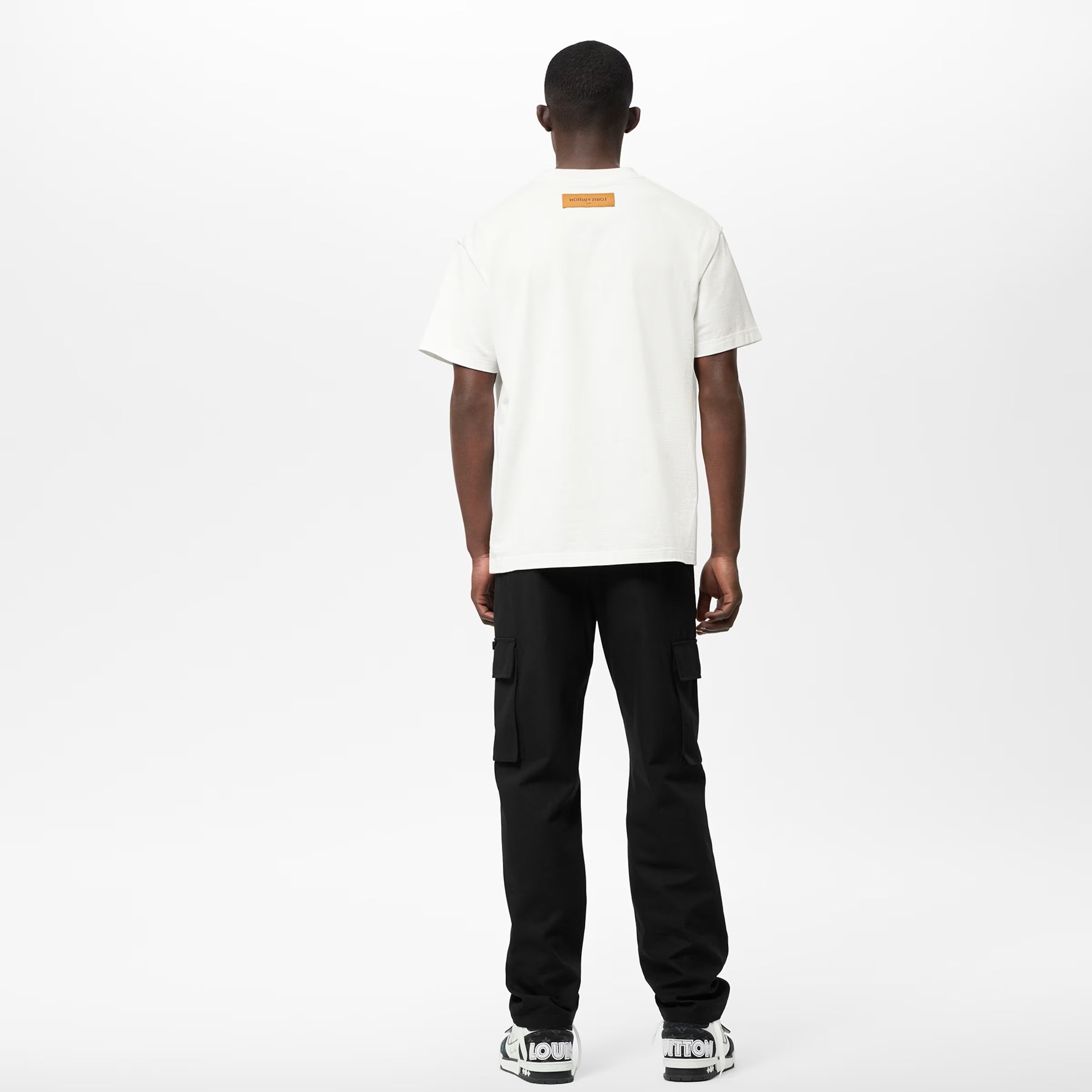 White T-shirt with Embossed Logo