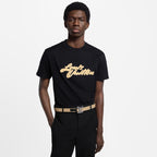 Black Embroidered Signature T-shirt