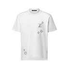 Monogram Sashiko Embroidery White T-shirt
