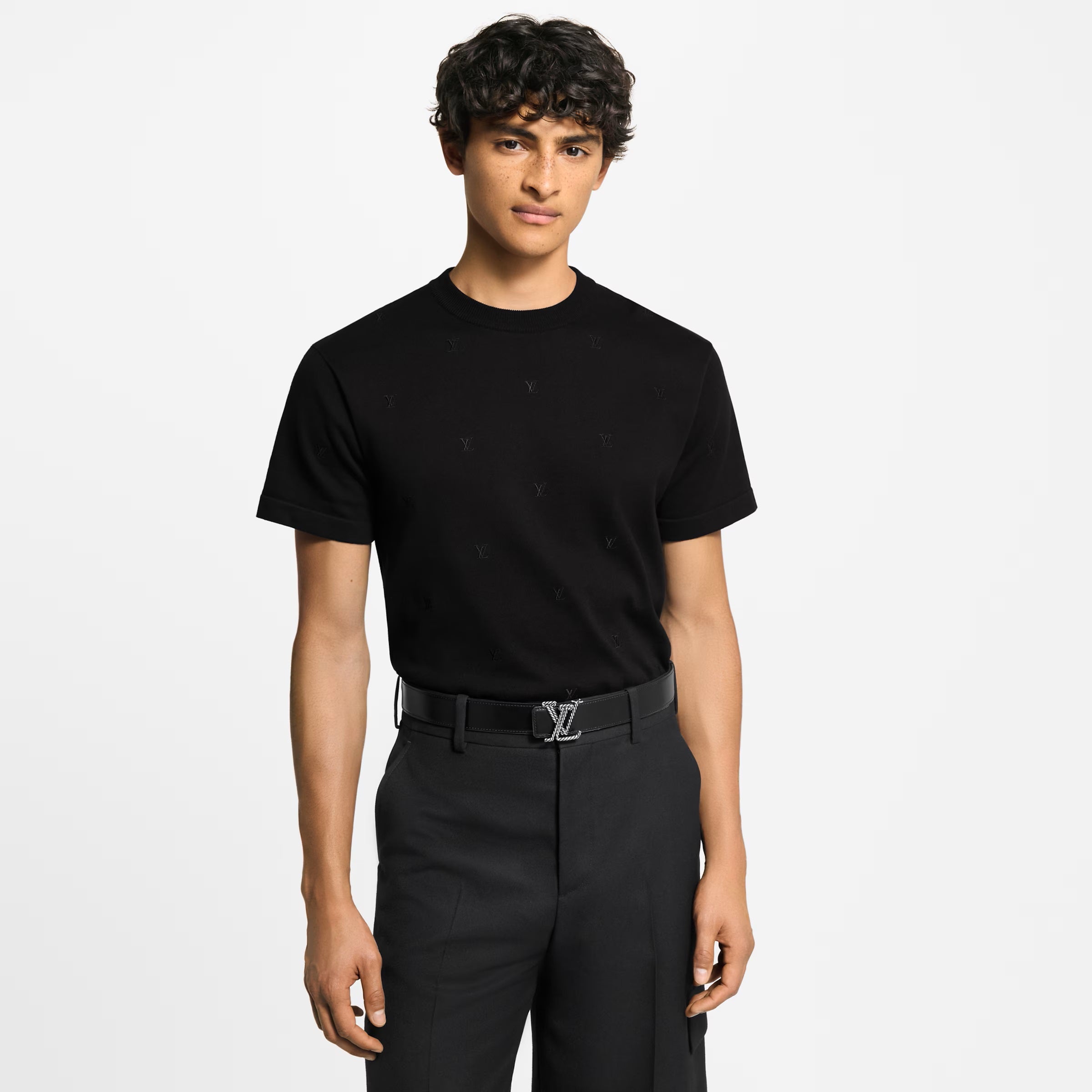 LV Blason Embroidered Short-Sleeved Crewneck