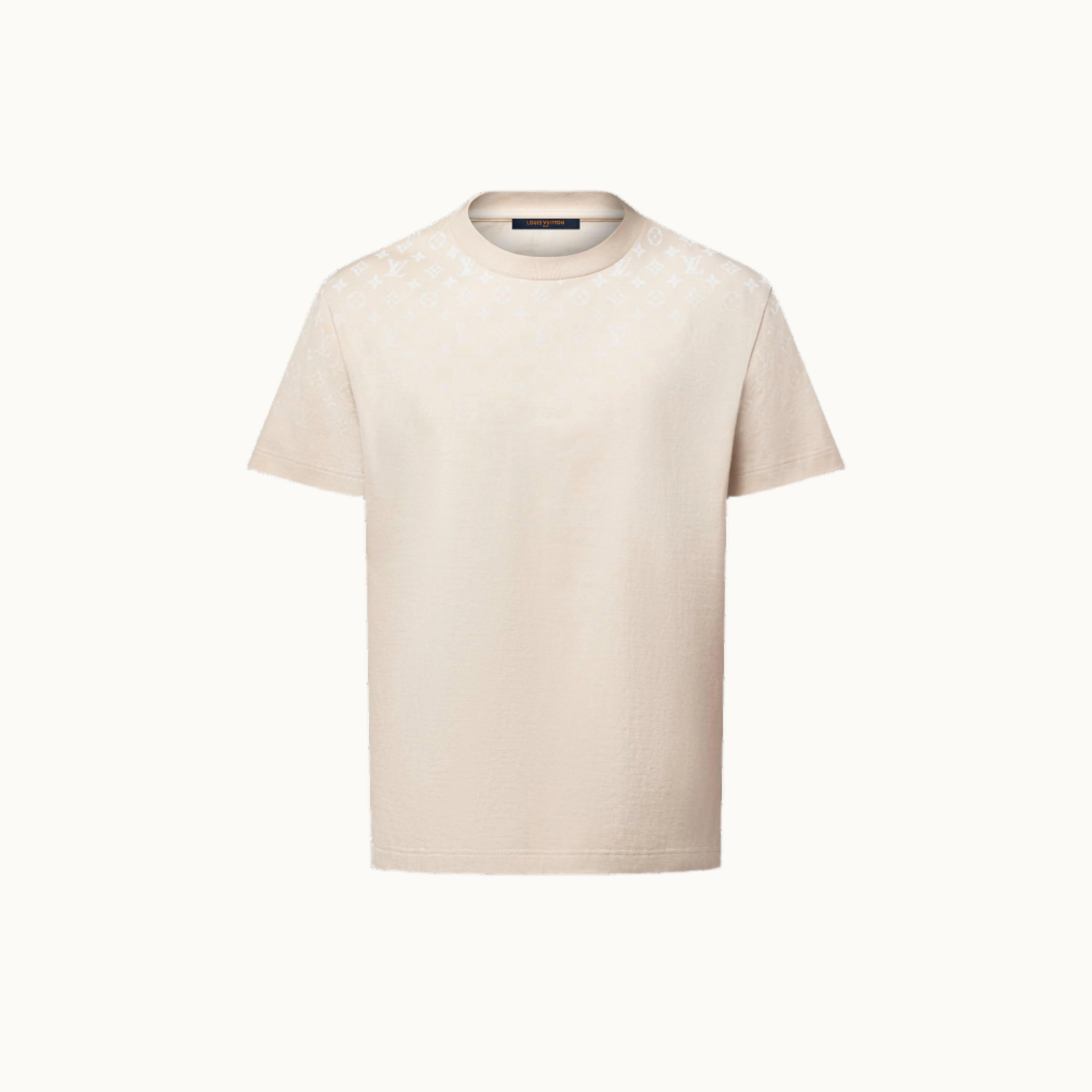 LV Icons Gradient Light Beige Cotton T-shirt