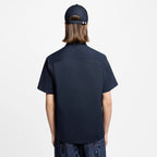 Monogram Pocket Blue Shirt