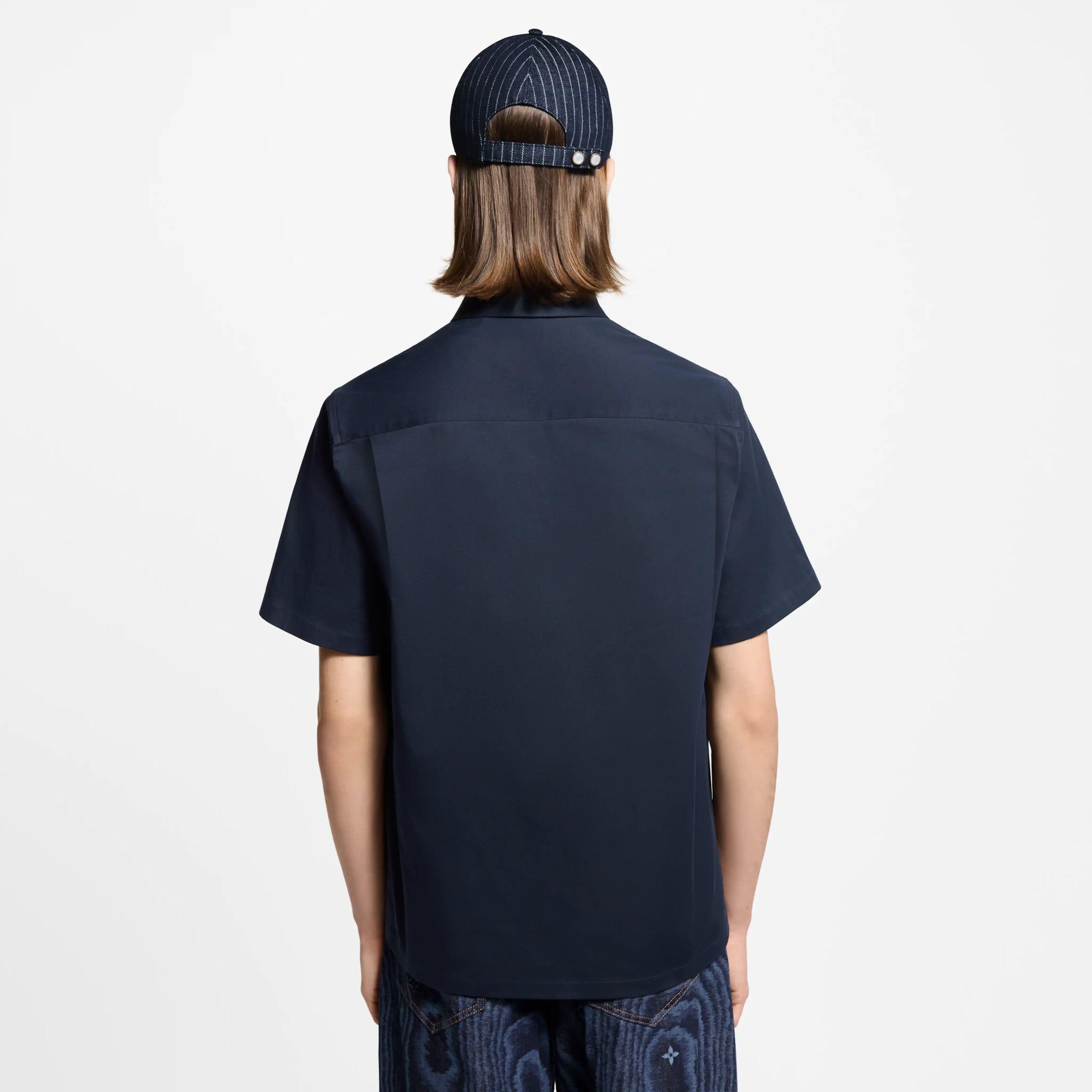 Monogram Pocket Blue Shirt