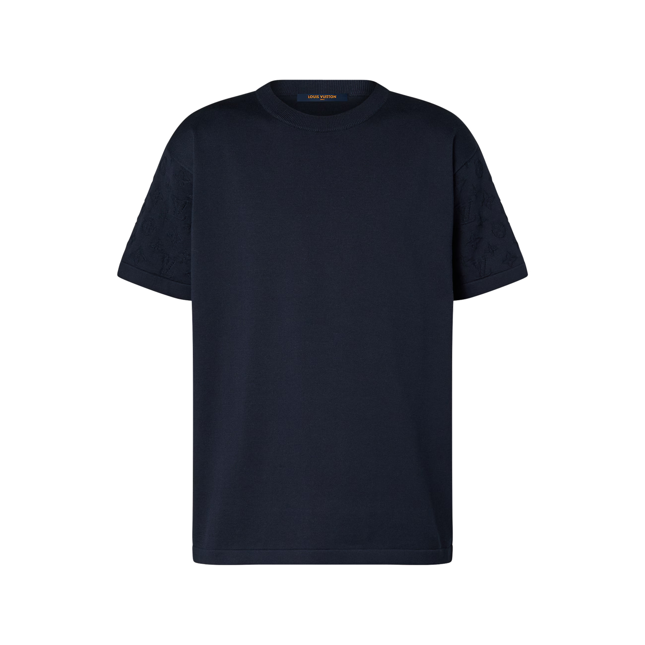 Monogram Short-Sleeved Crewneck Black T-shirt - Exclusive Wear