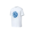 White Cotton T-shirt with Flower Print