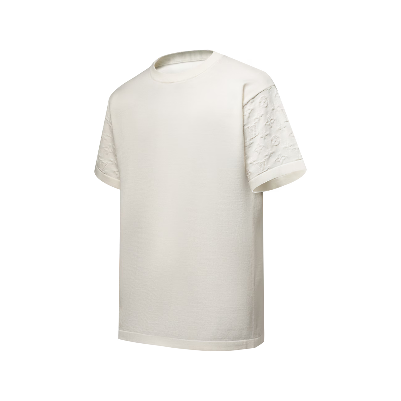 Monogram Short-Sleeved Crewneck White T-shirt - Exclusive Wear