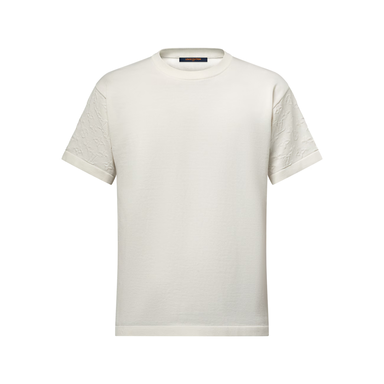 Monogram Short-Sleeved Crewneck White T-shirt - Exclusive Wear