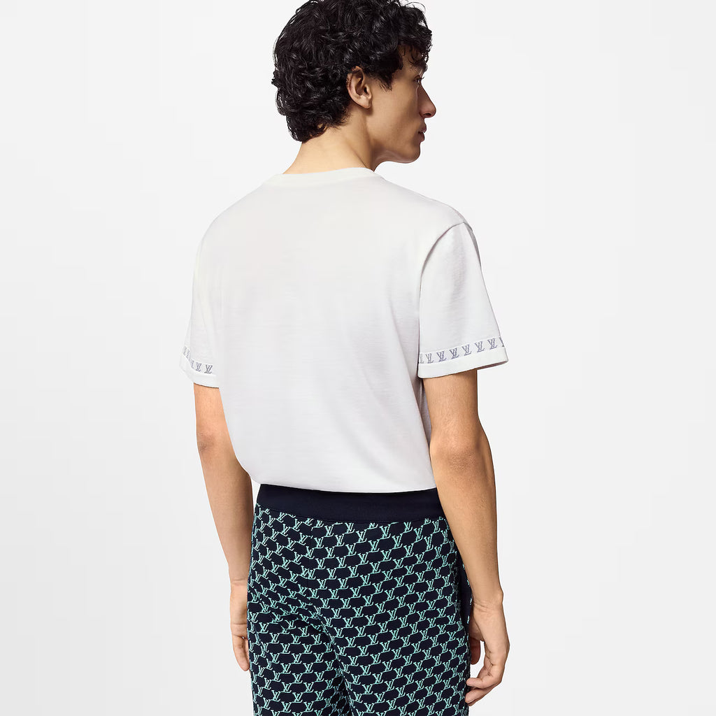 Signature Short-Sleeved Knitwear Milky White T-shirt