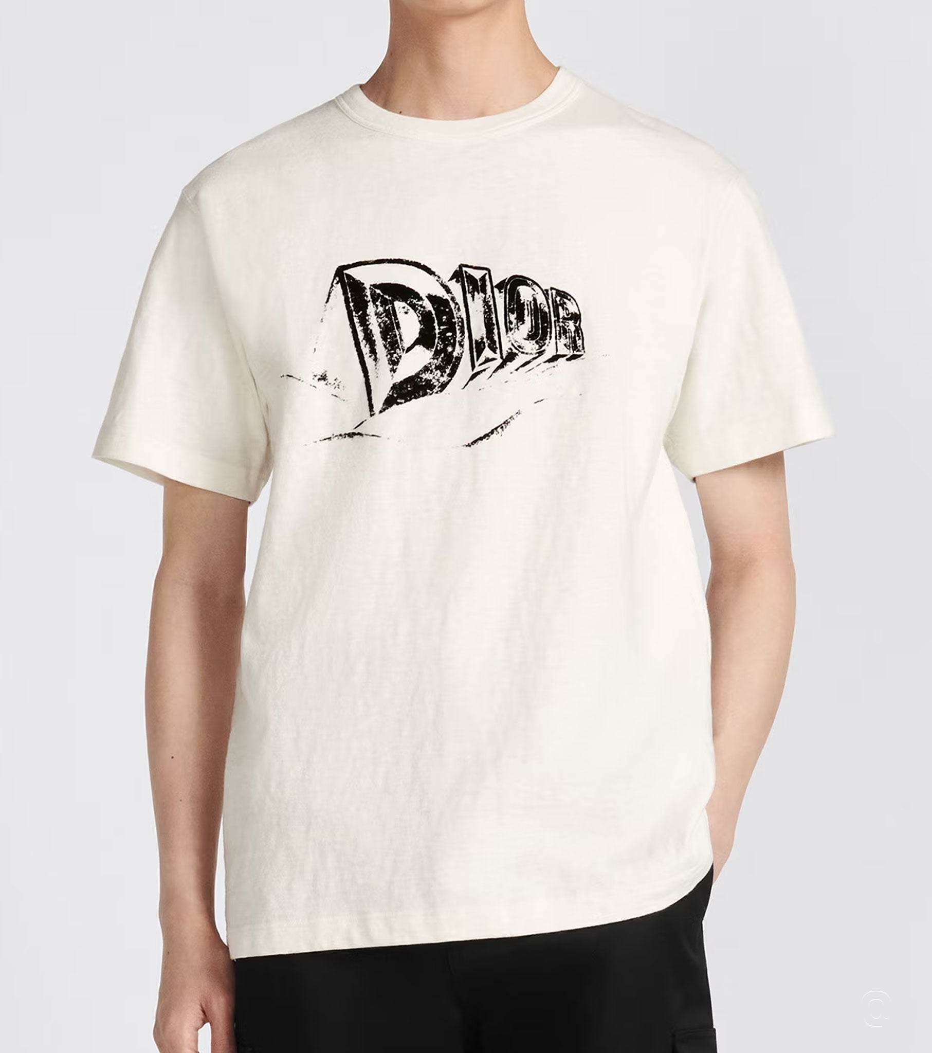 SLUB COTTON JERSEY WHITE T-SHIRT