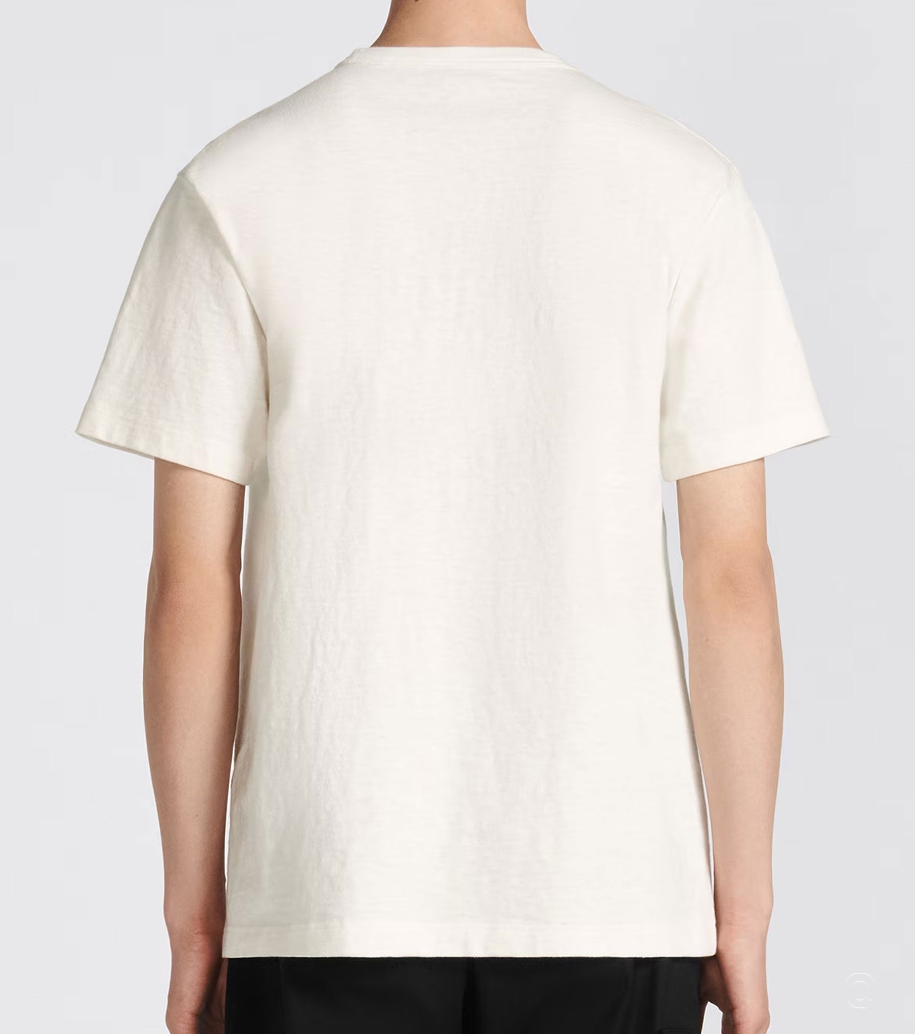 SLUB COTTON JERSEY WHITE T-SHIRT