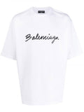 Brush Logo White Oversize T-shirt