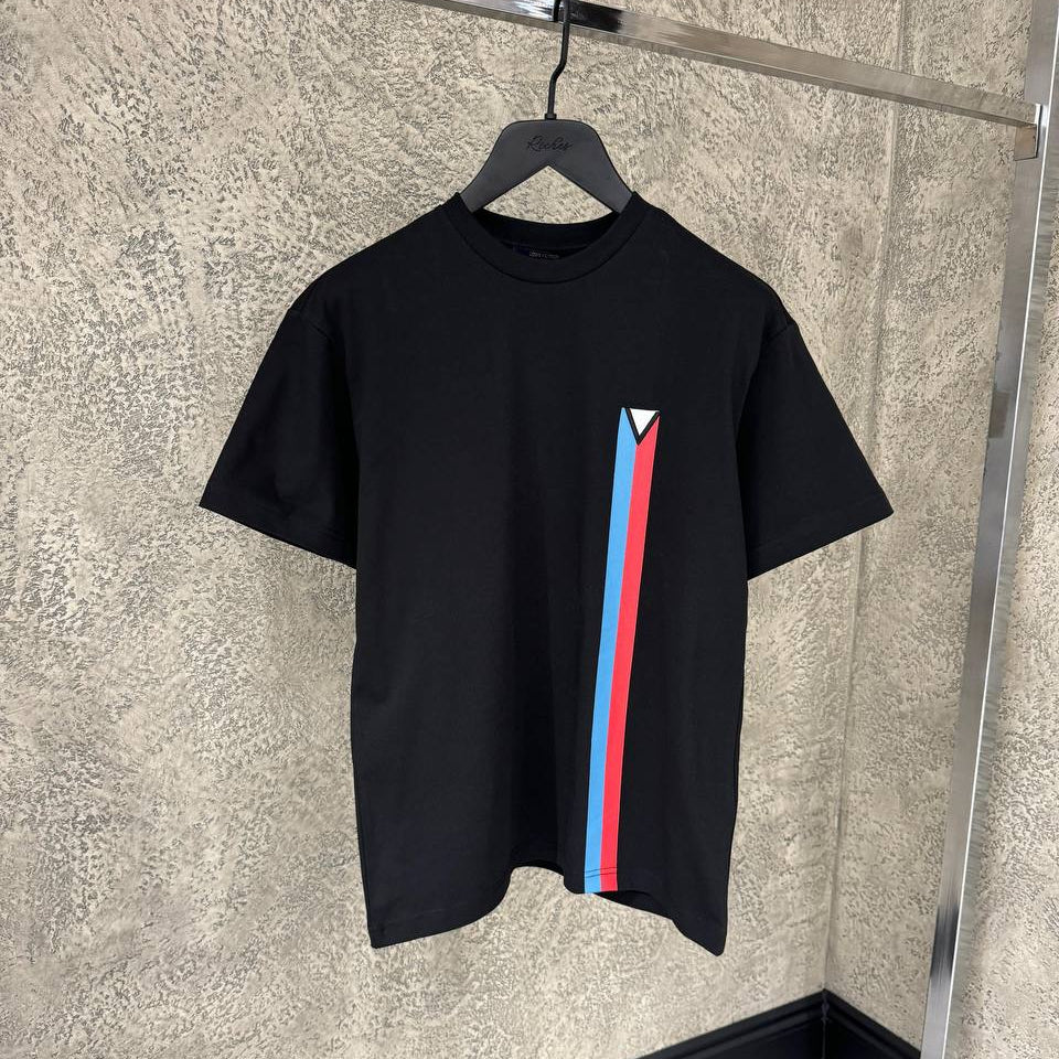 Short Sleeved Embroidered Black T-shirt