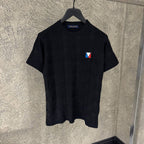 Black Damier Jacquard Cotton T-shirt
