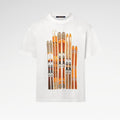 LV Ski Print White Cotton T-shirt