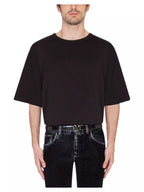 Embossed Crown Logo Black T-shirt