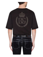 Embossed Crown Logo Black T-shirt