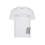 VLTN T-SHIRT WITH METALLIC SILVER POCKET AND VLTN EMBOSSED - Styledistrict
